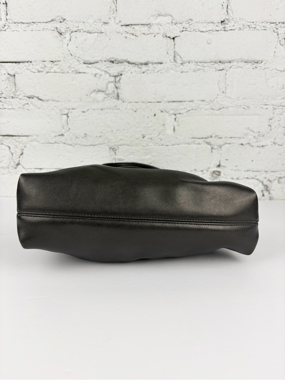 Barney’s New York Vintage Dark Grey Ruched Small Shoulder Bag Purse - Picture 9 of 11